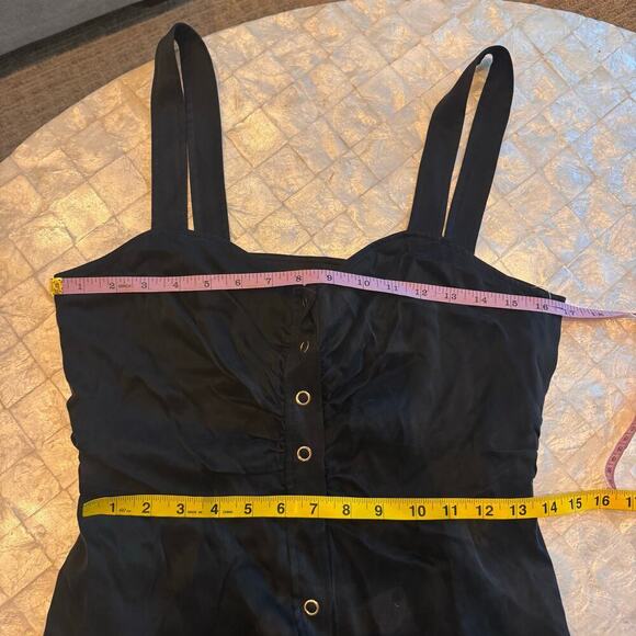 Favorite Daughter Maxi Dress NWT New sz M black snap-down sleeveless - Picture 9 of 9